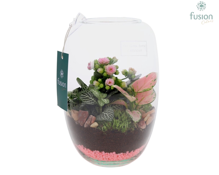 <h4>Green Bottle Isabella Small Love met arrangement</h4>