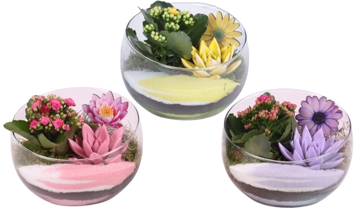 <h4>Opm Summer Arr. Indoor Glass Bowl Vase</h4>