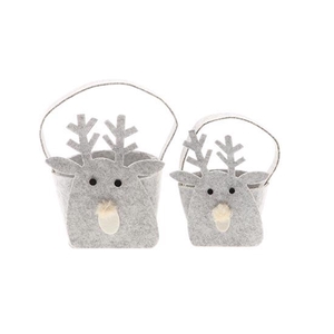 Basket Deer Gift Bag S2 H26D25