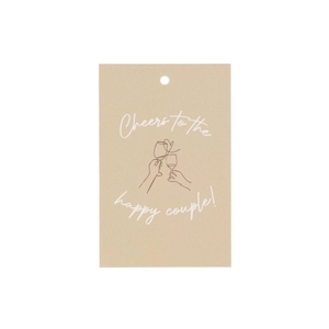 Gift Bouquet Card Cheers Sand 6x9cm P/25