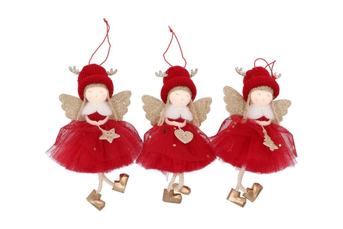 <h4>Loulou Red X-mas Hanger Girl Wings Ass 10x6x17cm</h4>