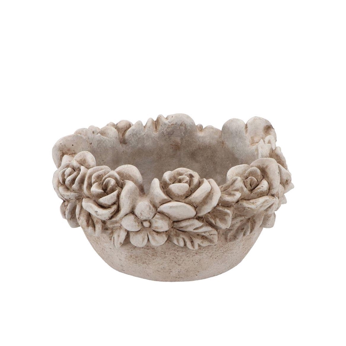 <h4>Concrete Saint Antique Flower Bowl Round 22x22x12cm Nm</h4>