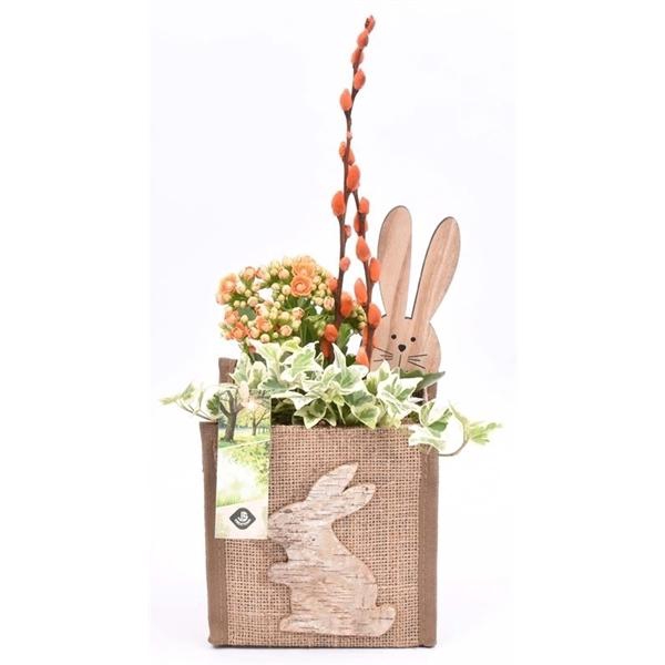 <h4>Jutezak met paasdecor13x11cm</h4>