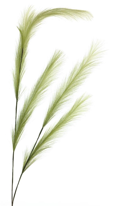 SILK FLOWERS - FEATHER SPRAY GREEN 145CM