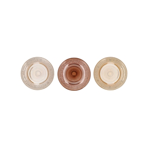 Dayah Warm Sand Mix Glass Plate 20x2cm Ass P/1