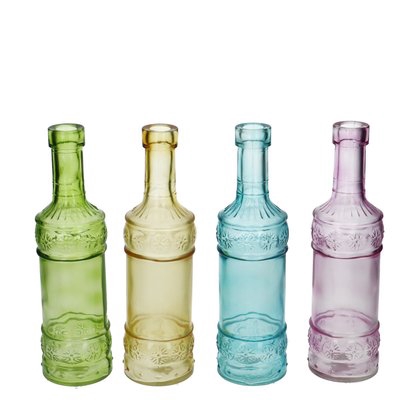 Glass bottle deco d02/6 5 22cm