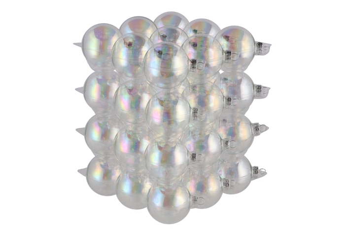 Glass Ball Clear Pearl 57mm P/36