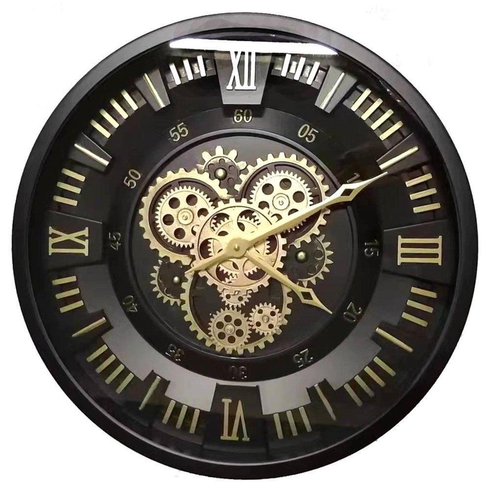 <h4>Clock Gear Ø46cm Black</h4>