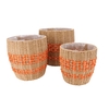 Gaby Orange Pot S/3 37x38/32x34/27x28cm Nm