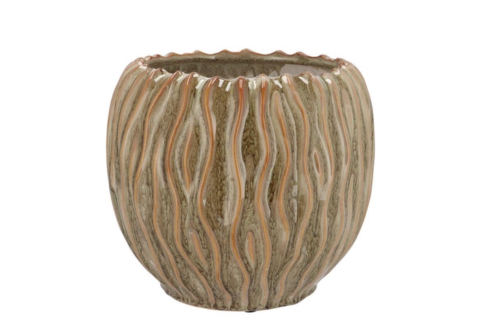 Finn Scottish Green Structure Pot 19x19x16cm