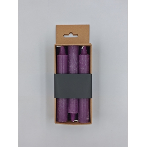 DF11-731277500 - Set/6 Dinner candle Lucian d2.2xh14 rustic aubergine