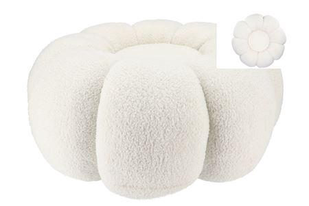 <h4>Teddy Offwhite Poof Flower 65x30cm</h4>