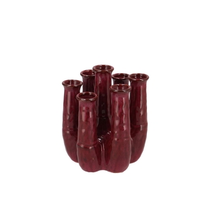 Inga Jahra Purple Vase Tube Active Glaze 15x13x18cm