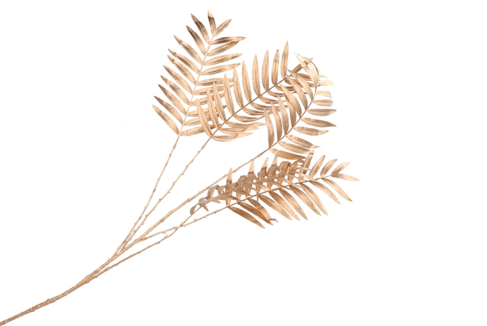 Silk Palm Leaf Gold 125cm