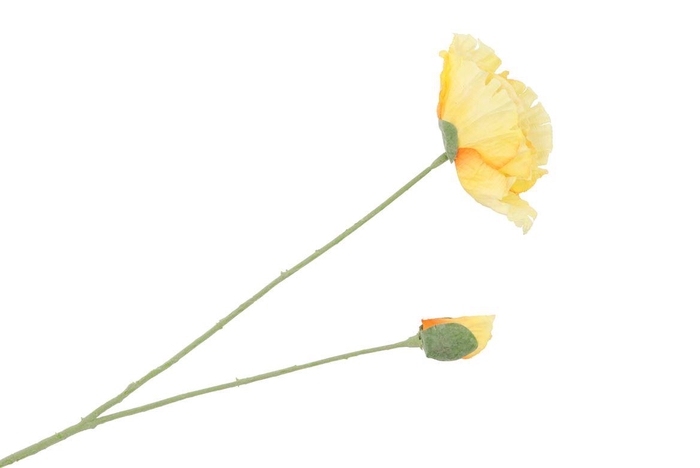 <h4>Silk Poppy 2x Yellow 70cm</h4>