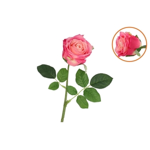 Silk Rose Real Touch Pink 43cm Nm