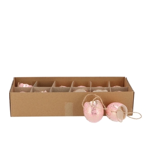 Eggs Chicken Open With Rope Light Pink Glitter P/12