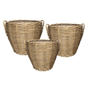 DF07-730190400 - Set/3 Basket Bravas round d60xh48 natural