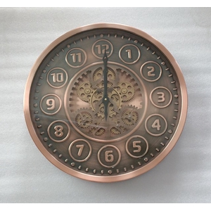 Clock Gear Ø46cm Red-copper 63