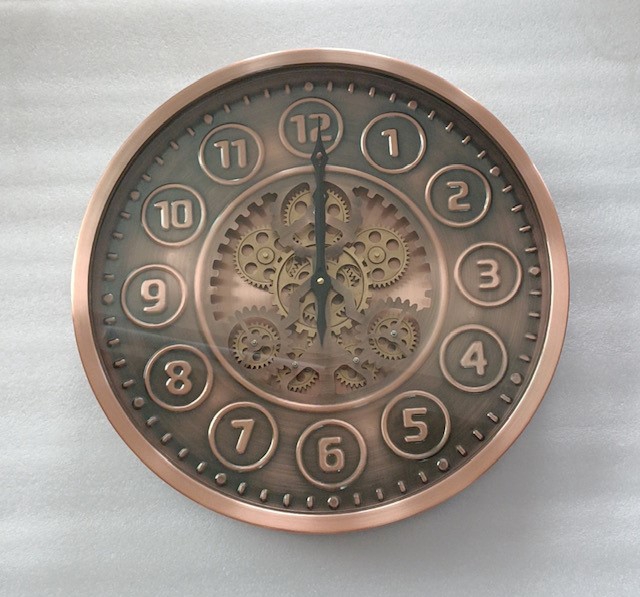 Clock Gear Ø46cm Red-Copper 63