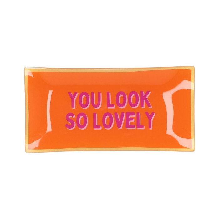 <h4>Plate Rectangle You Look So Lovely 20x10x2cm</h4>
