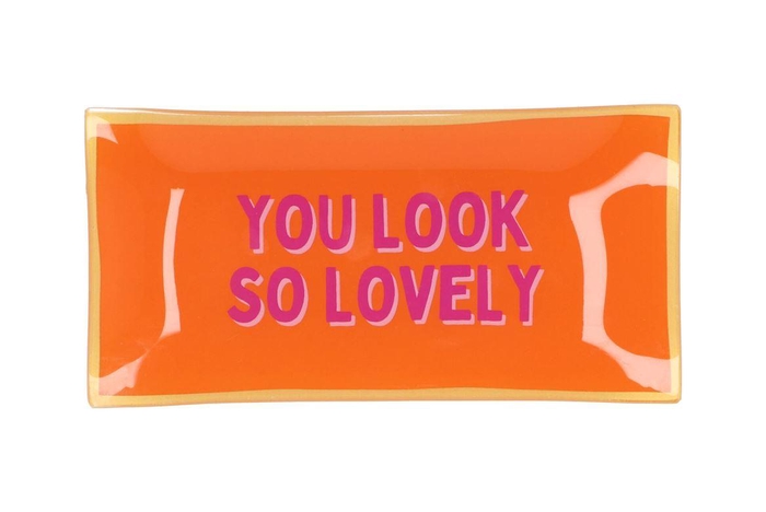 Plate Rectangle You Look So Lovely 20x10x2cm