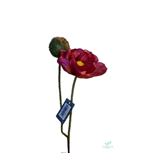 SILK FLOWERS - POPPY SPRAY ILSE BEAUTY 81CM
