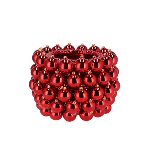 Christmasball Red Pot 22x22x15cm