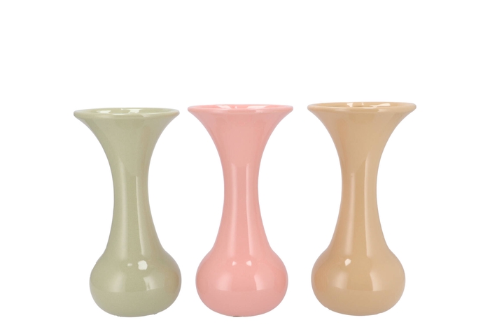 Mia Dreamy Pastel Mix Vase Neck Trumpet 11x11x23cm