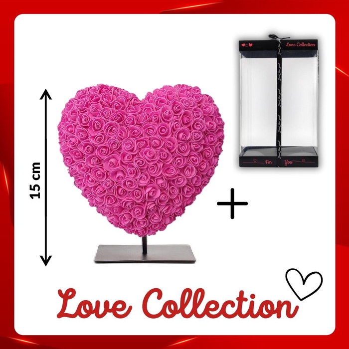<h4>Valentine Foam heart 15cm+standard</h4>