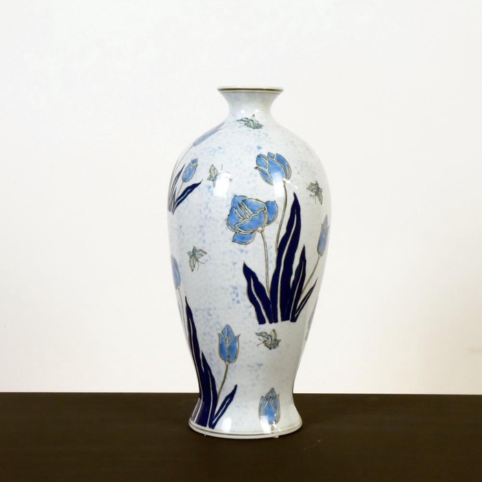 <h4>Porcelain tulip vase H43cm bl/</h4>