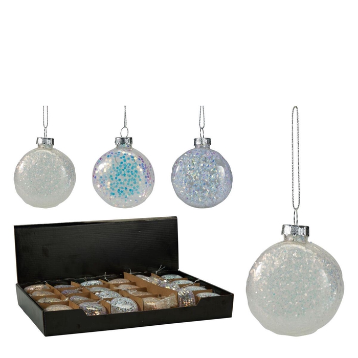 <h4>Kerstbal Macaron 7cm ass.</h4>