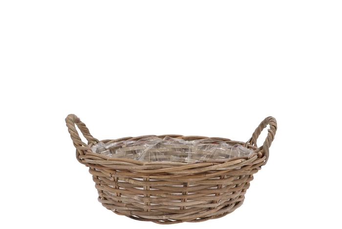 <h4>Rattan Ivy Basket Low Ears 25x13cm</h4>