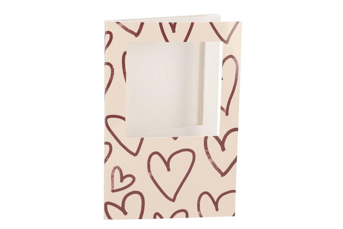 <h4>Gift Tile Card Hearts Sand/nude 21x14x1cm</h4>