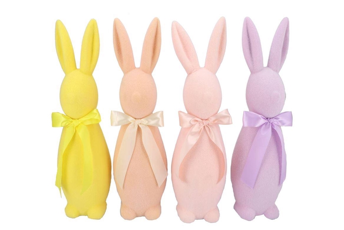 <h4>Easter Flock Dreamy Pastel Bunny Bow Ass 20x20x70cm</h4>