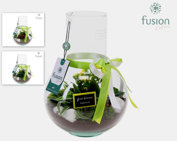 <h4>Green Bottle Suzanne Medium met Grootmoederdag arrangement</h4>