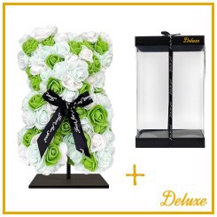 <h4>arr3 Deco beer 25cm - Summer groen wit</h4>