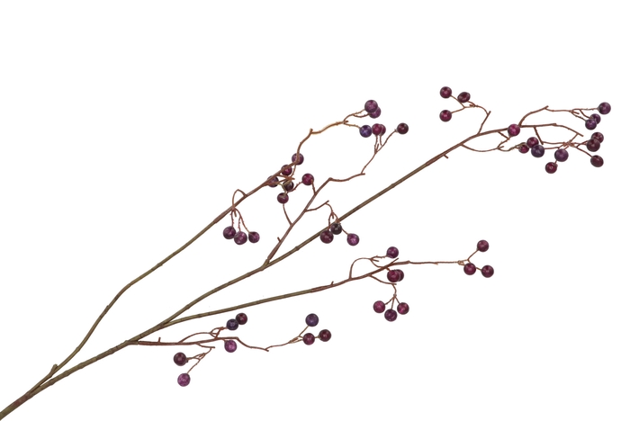 Silk Berry Branched Purple 93cm