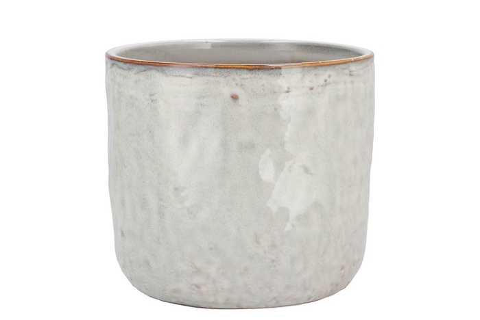 <h4>Iron Stone White Glazed Pot 19x17cm</h4>