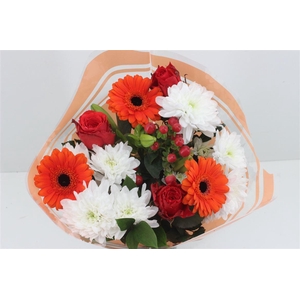 Boeket 3 Roos 3 Germini Oranje