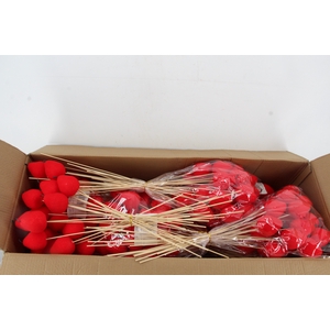 Stick Pear Flock 8cm Red