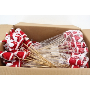 Stick Snowman Xmas Red 26322