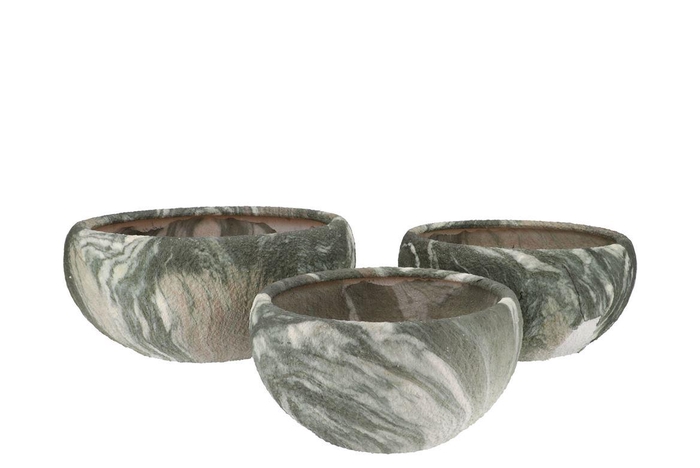 <h4>Monty Green Bowl S/3 43x18/33x17/27x15cm</h4>