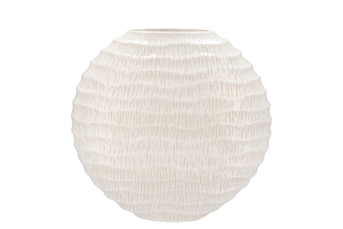 <h4>Lima White Vase Oval 41x14x39cm</h4>