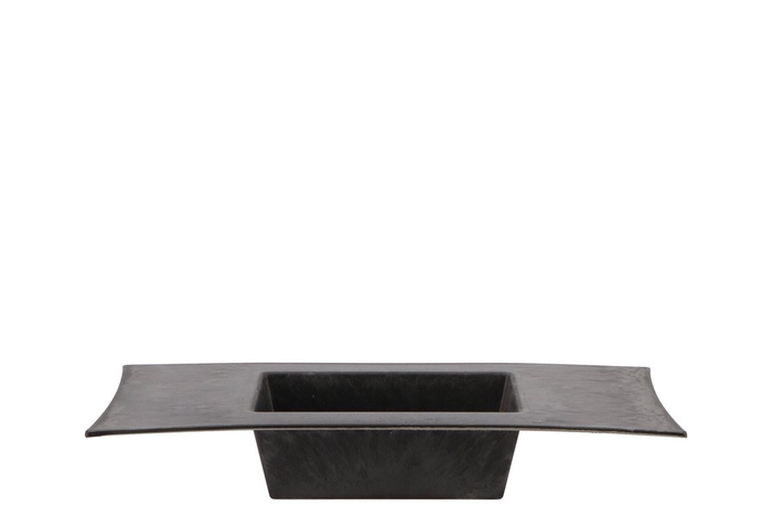 <h4>Melamine Grey Bowl Rectangle 30x15x5cm</h4>