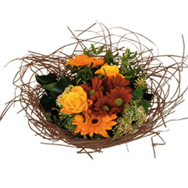 <h4>Bouquet holder woody 20cm brown</h4>