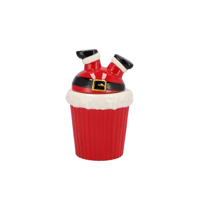 <h4>Jolie Jolly Red Santa Jar 14x14x21cm</h4>