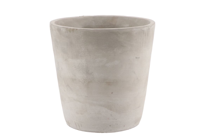 Concrete Pot Round Grey 19x19cm