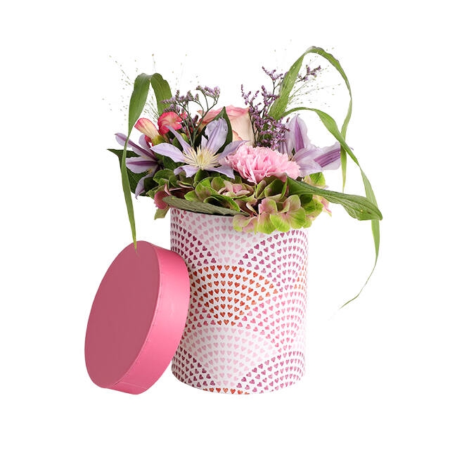 <h4>Hat box Happy Hearts carton D.13xH.17cm</h4>