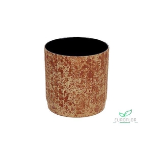 MELAMINE POT RIBBLE 14X12,7XH14 RUSTY